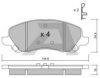 AISIN BPMI-1001 Brake Pad Set, disc brake